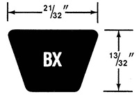 BX Belt Dimensions